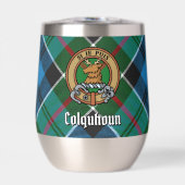 Clan Colquhoun Wappen über Tartan (Vorderseite)