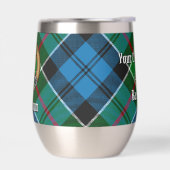 Clan Colquhoun Wappen über Tartan (Links)