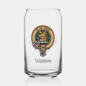 Clan Colquhoun Wappen über Tartan Dosenglas (Vorderseite)