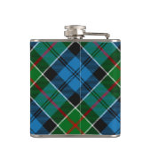 Clan Colquhoun Wappen über Tartan Flachmann (Rückseite)