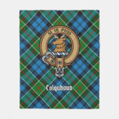 Clan Colquhoun Wappen über Tartan Fleecedecke (Vorderseite)