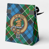 Clan Colquhoun Wappen über Tartan Geschenkschachtel (Rückseite)