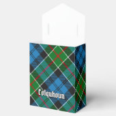 Clan Colquhoun Wappen über Tartan Geschenkschachtel (Geöffnet)