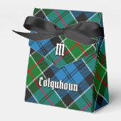 Clan Colquhoun Wappen über Tartan Geschenkschachtel (Vorderseite)