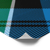 Clan Colquhoun Wappen über Tartan Poster (Ecke)