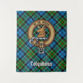 Clan Colquhoun Wappen über Tartan Wandteppich (Vorderseite)