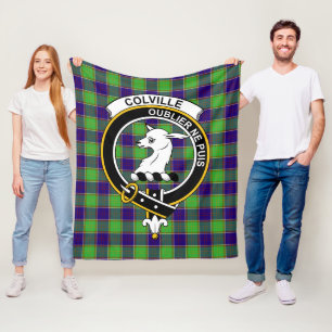 Clan Colville Tartan Kariert Fleecedecke