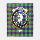 Clan Colville Tartan Kariert Fleecedecke (Vorderseite)