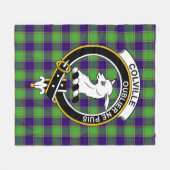 Clan Colville Tartan Kariert Fleecedecke (Vorderseite (Horizontal))
