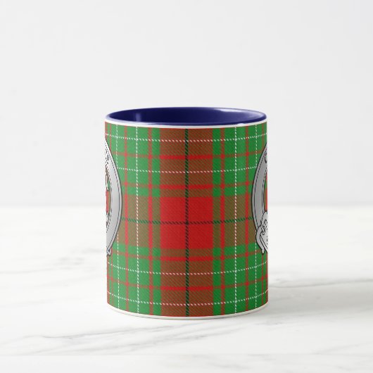Clan Comyn | Cumming Wappen & Tartan Tasse (Zentrum)