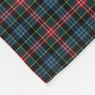 Clan Comyn und Cumming Red and Blue Tartan Fleecedecke
