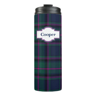Clan Cooper Kariert Custom Thermal Tumbler Thermosbecher