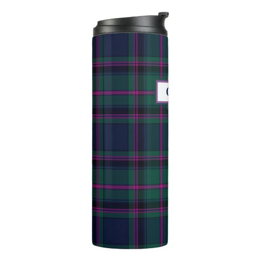 Clan Cooper Kariert Custom Thermal Tumbler Thermosbecher (Nach links gedreht)