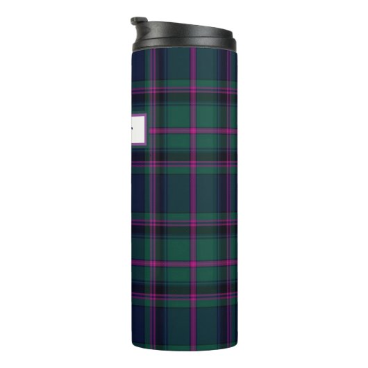 Clan Cooper Kariert Custom Thermal Tumbler Thermosbecher (Nach rechts gedreht)