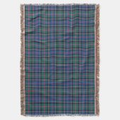 Clan Cooper Tartan Green und Blue Kariert Decke (Vorderseite Vertikal)