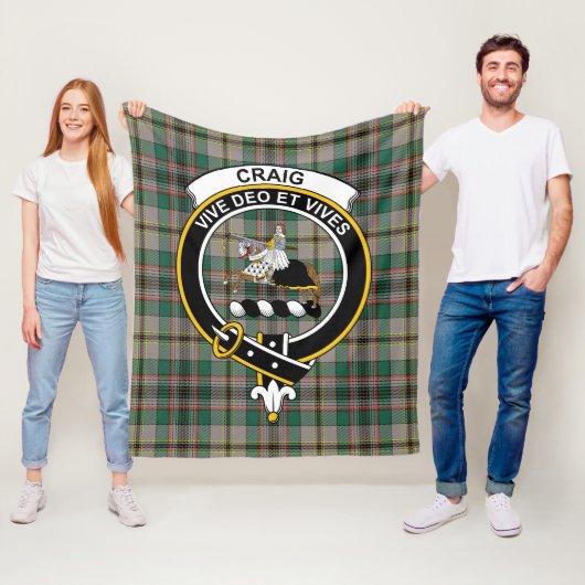 Clan Craig Ancient Tartan Kariert Fleecedecke (Beispiel)
