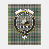 Clan Craig Ancient Tartan Kariert Fleecedecke (Vorderseite)