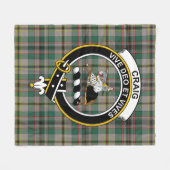 Clan Craig Ancient Tartan Kariert Fleecedecke (Vorderseite (Horizontal))