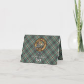 Clan Craig Crest over Tartan Einladung (Vorderseite)