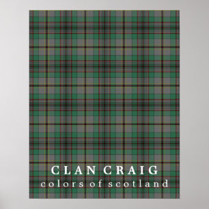 Clan-Craig-Farben von SchottlandTartan Poster