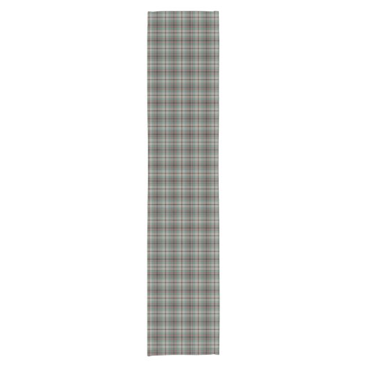 Clan Craig Gray und Green Scottish Tartan Kurzer Tischläufer (Vorderseite)