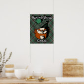 Clan Craig Scottish Tartan Poster (Küche)