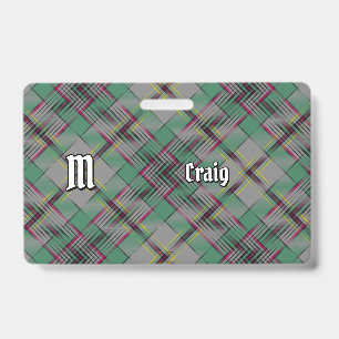 Clan Craig Tartan Abzeichen Ausweis