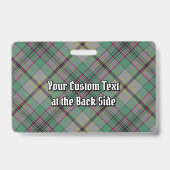 Clan Craig Tartan Abzeichen Ausweis (Rückseite)