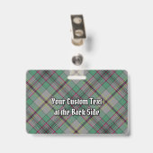 Clan Craig Tartan Abzeichen Ausweis (Rückseite mit Clip)