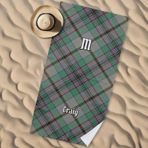 Clan Craig Tartan Beach Towel Strandtuch