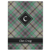 Clan Craig Tartan Clipboard Klemmbrett (Rückseite)