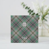 Clan Craig Tartan Einladung (Stehend Vorderseite)