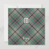 Clan Craig Tartan Einladung (Vorderseite)