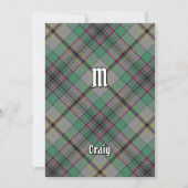Clan Craig Tartan Einladung (Vorderseite)