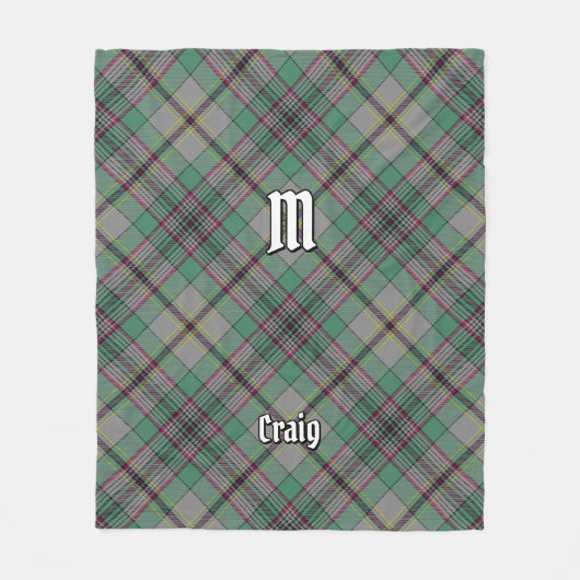 Clan Craig Tartan Fleece Blanket (Vorderseite)