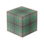 Clan Craig Tartan House Blessing Würfel (Rückseite Schrägansicht)