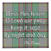 Clan Craig Tartan House Blessing Würfel (Vorderseite)