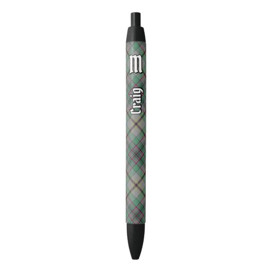 Clan Craig Tartan Ink Pen Kugelschreiber (Vorderseite Vertikal)