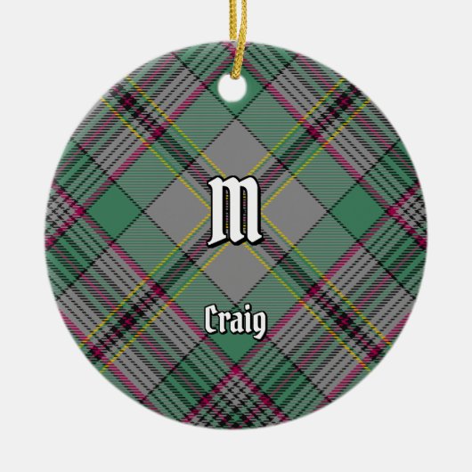 Clan Craig Tartan Keramik Ornament (Vorne)