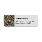 Clan Craig Tartan Label (Vorne)