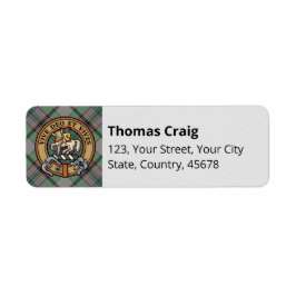 Clan Craig Tartan Label