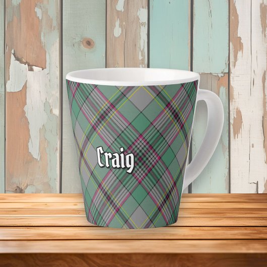 Clan Craig Tartan Latte Tasse