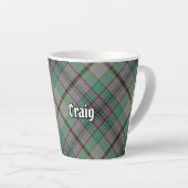 Clan Craig Tartan Latte Tasse (Rechte Ecke)
