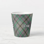 Clan Craig Tartan Latte Tasse (Vorderseite)