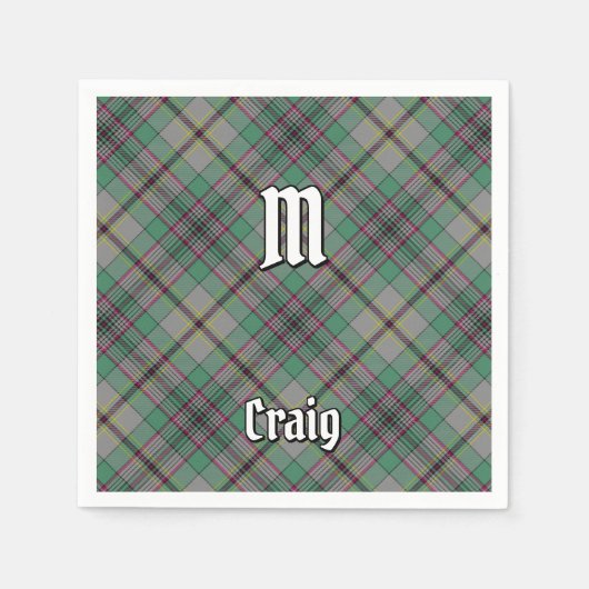 Clan Craig Tartan Napkins Serviette (Vorderseite)