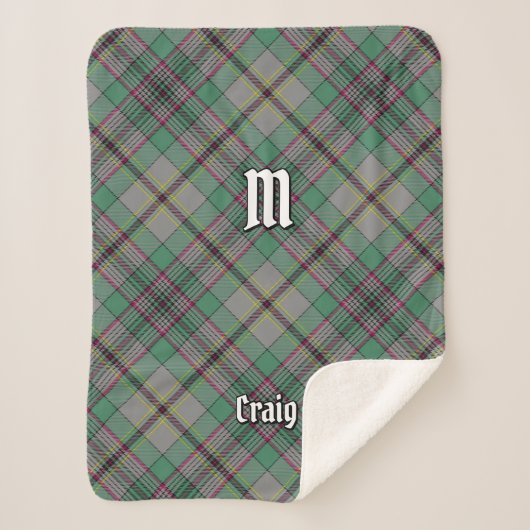 Clan Craig Tartan Sherpa Blanket Sherpadecke (Vorderseite)
