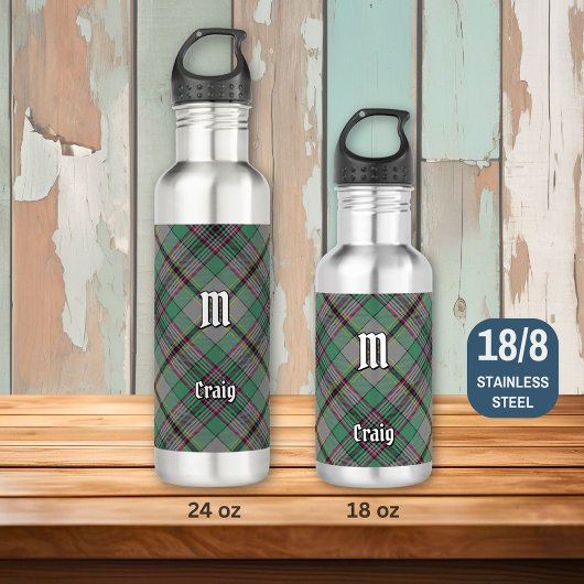 Clan Craig Tartan Stainless Steel Water Flasche Edelstahlflasche
