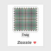 Clan Craig Tartan Sticker (Blatt)
