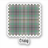 Clan Craig Tartan Sticker (Vorderseite)