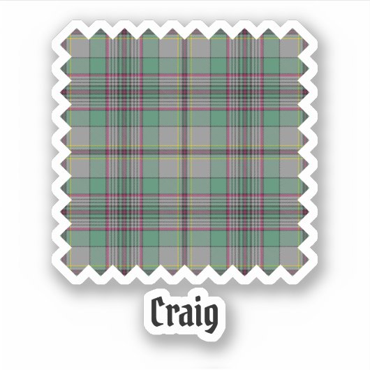Clan Craig Tartan Sticker (Vorderseite)